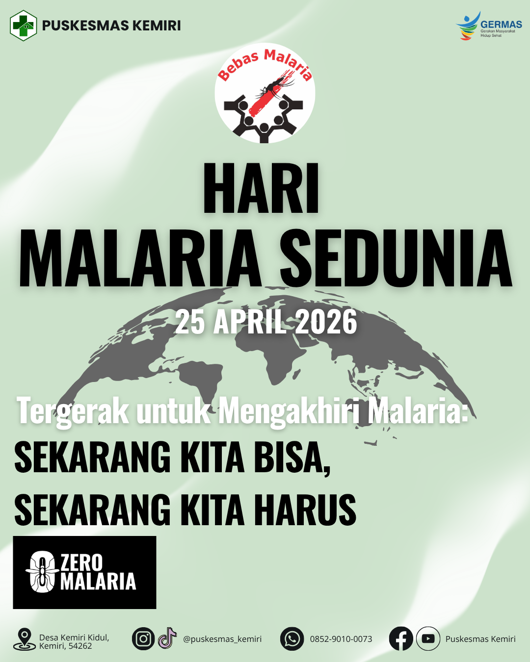 Memperingati Hari Malaria Sedunia 2026: Sinergi Puskesmas Kemiri Menuju Eliminasi Malaria Kabupaten Purworejo