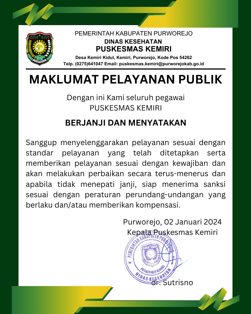 Kiri - Maklumat Pelayanan